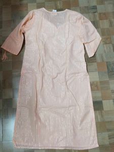 Peach Embroidered Kurta