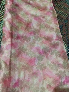 Pink Floral Silk Soft saree