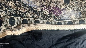 Black Net Embroidery Anarkali And Heavy Dupatta