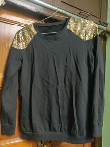 Femella Sweatshirt Top With Sequence Work (XL)