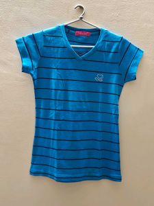 Blue Striped Top