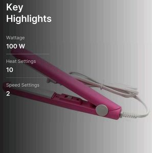 Pink Mini Travel Hair Straightener