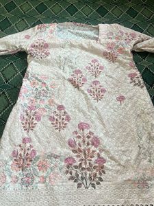 Chikan And Mirror Work Festive Kurti