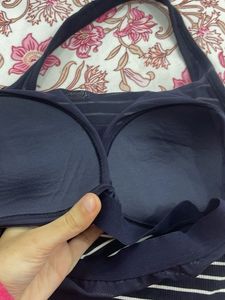 Striped Tank Top-Halter Neck