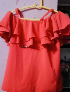 Cute Coral Two-Piece Set