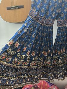 Elegant Blue Embroidered Sharara Set All New