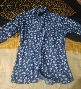 Blue Printed Shirt