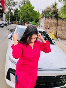 Pink Chikankari Kurti