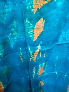 Rustorange Cotton Batik Print Kurta