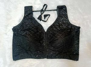Black Sequin Blouse