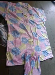 Cute Printed Women's Night Suit Set Shirt &amp; Pyjama