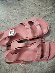 Pink Aao Jao Buckle Sandals