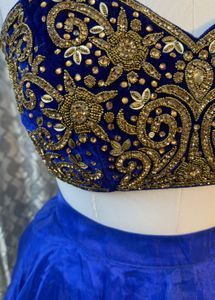 Blue Embellished Lehenga Choli