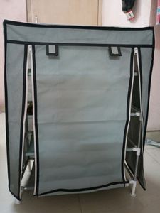 4 Shelf Closet Wardrobe With Hanging Organiser