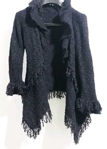 Fringe Trim Cardigan