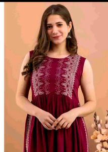 Elegant Maroon Maxi Dress