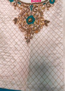 Embroidered Gown With Shrug