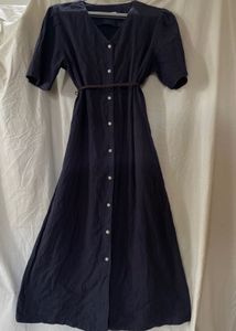 Buttons Midi Dress