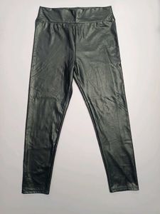 Plus Size XL Stylish Black Faux Leather Pants