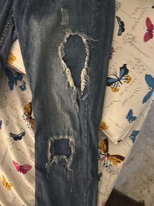 Denim jeans damage