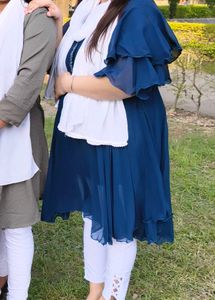 Blue Kurta pant white