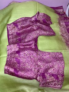 Green n Magenta Saree