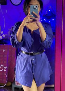 Blue Shirt Dress