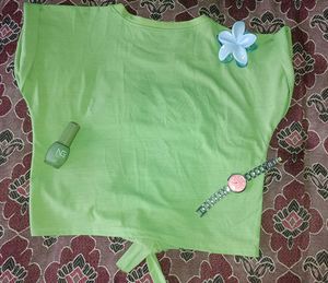 Smile Print Green Top