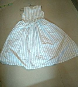 White And Black Lined Frocks