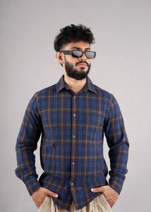 Men's Plaid Flannel Shirt Slim Fit
