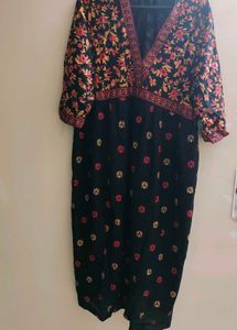 Floral Embroidered Tunic Plus Size Dress7xl