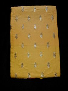 Yellow &amp; Pink Embroidered Unstitched Dress