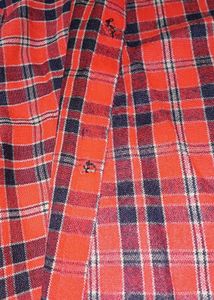 Red &amp; Black Checked Tie-up Shirt (Woman)