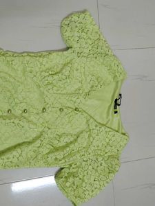 Lime Green Lace Dress