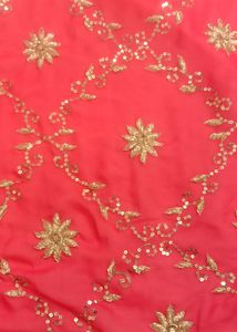 Heavy Zardozi Hand Work Saree
