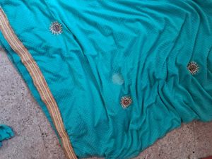 Women Sea green Saree