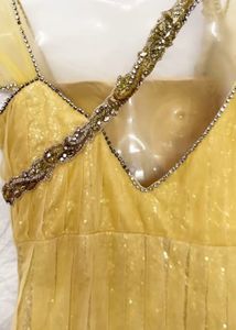 Golden Beautiful Zariwork Gown