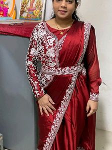 Ready To Wear Saree With Shrug Style Blouse