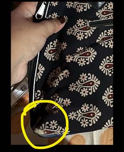 Black Ajrak Bag From Santiniketan