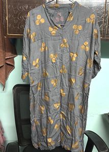 Grey & Gold Print Tunic