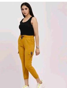 Stylish Mustard Cargo Joggers