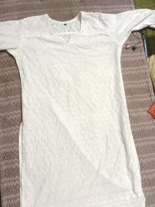 White Chikankari Kurti