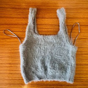 Winters Wool Gray Crop Top