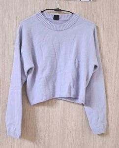 Y&F Kids by Westside Solid Lilac Knitted Sweater