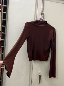 Brown Long Sleeve Top
