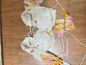 White Party Wear Lehenge