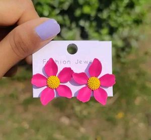 Pink Flower Power Earrings