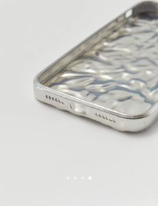 Silver Metallic iPhone 14 back case/cover