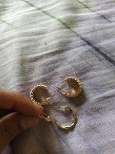 Combo Gold Colour Hoop Earrings