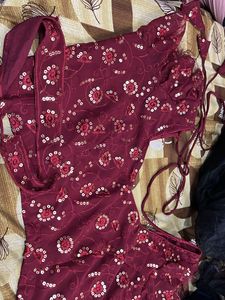 Beautiful Saree With Stylish Blouse